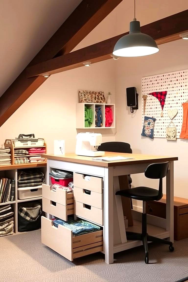 Loft as a Sewing or Craft Room - 24 Loft Ideas