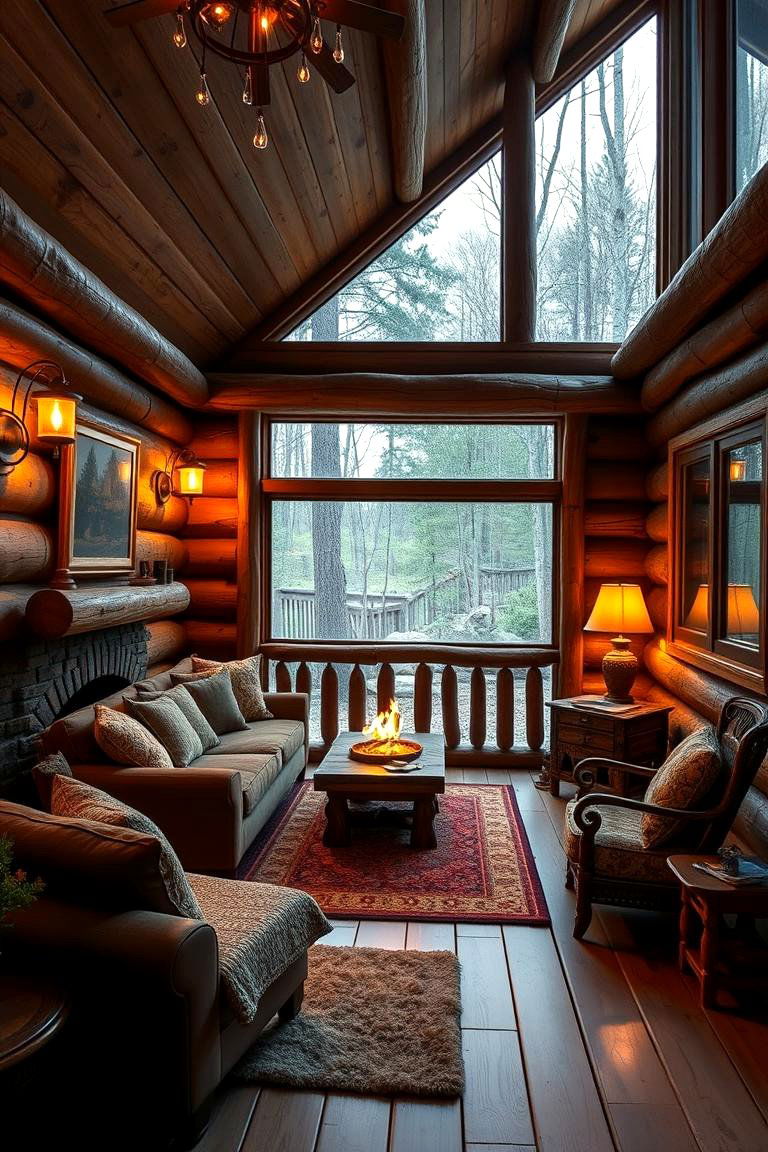 Log Cabin Inspired Retreat - 24 Rustic Outdoor Bathroom Ideas