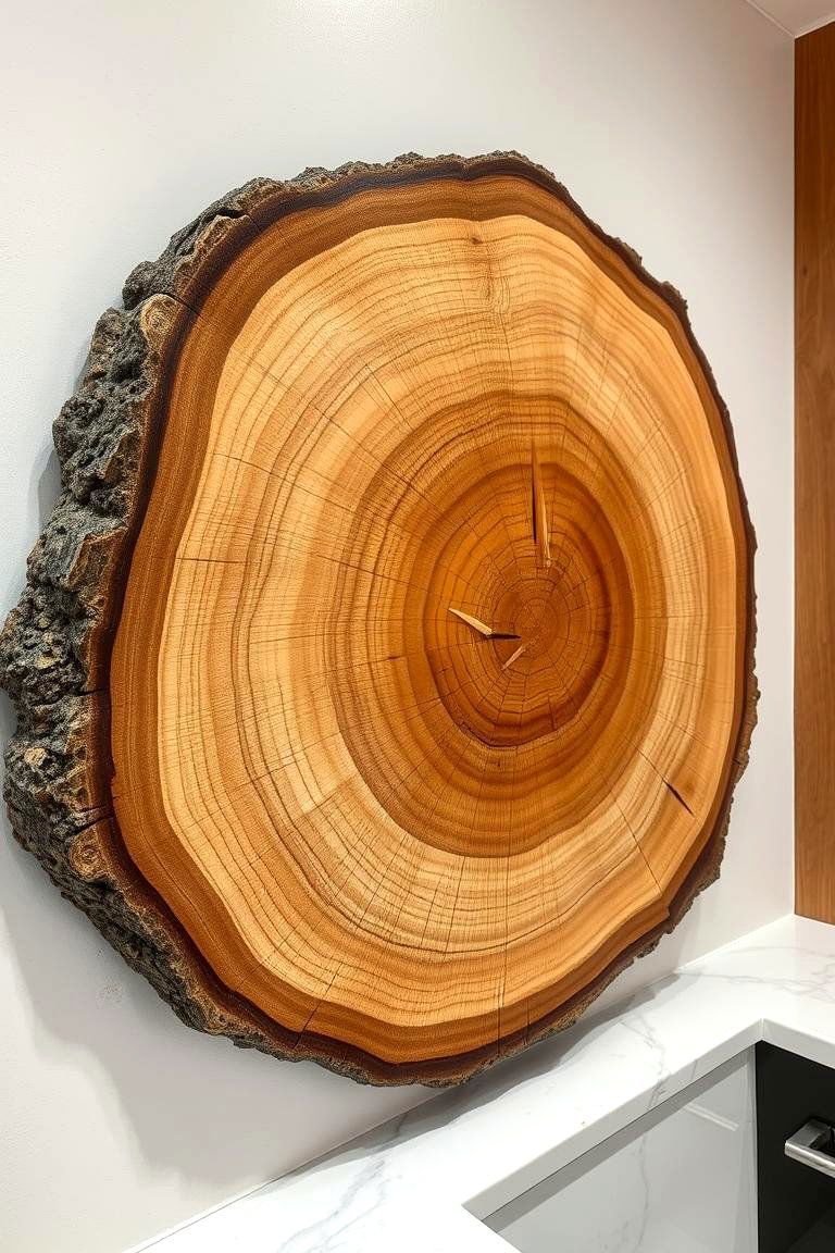 Log Slice Backsplash - 24 Rustic Backsplash Ideas