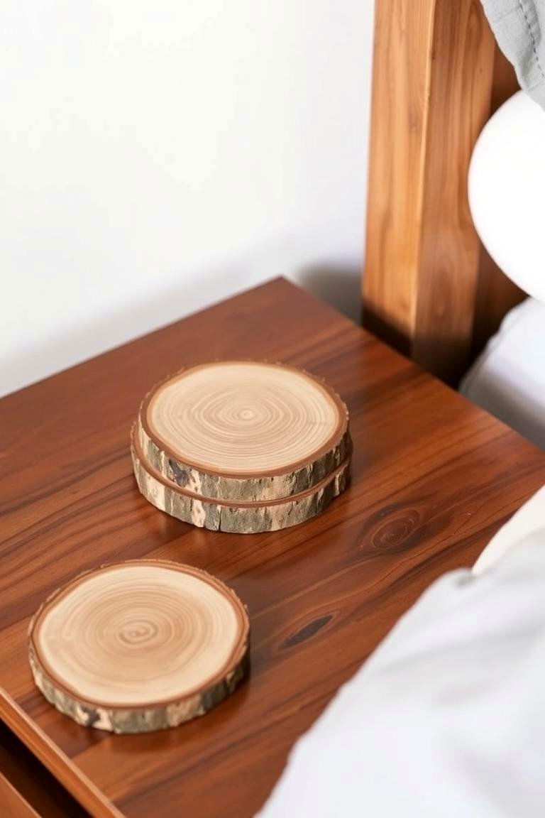 Log Slice Coasters - 24 Woodland Nursery Ideas