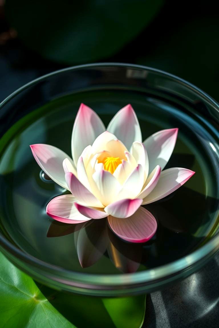 Lotus Flower Water Feature - 24 Flower Centerpiece Ideas