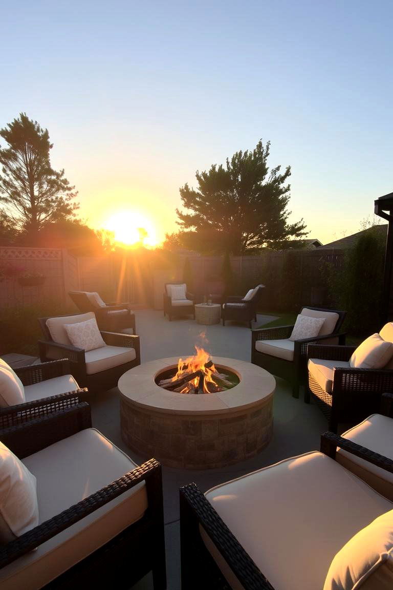 Lounge Chairs with Cushions - 24 Fire Pit Seating Ideas
