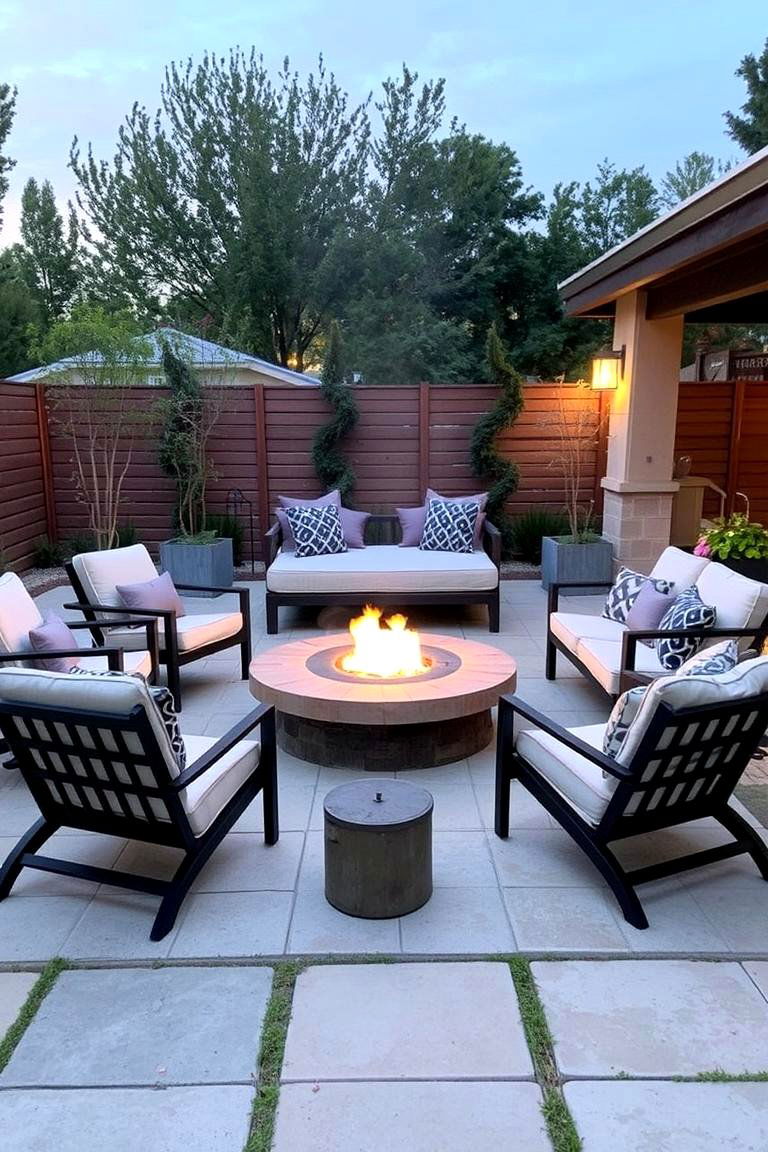 Lounge Seating Arrangement - 24 Patio Ideas With Firepit