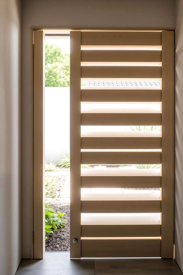 Louvered Gate for Ventilation and Privacy - 24 Fence Gate Ideas