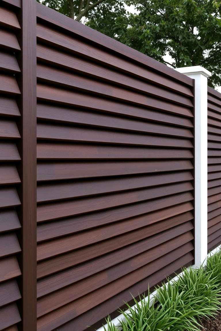 Louvered Horizontal Fence - 24 Horizontal Fence Ideas