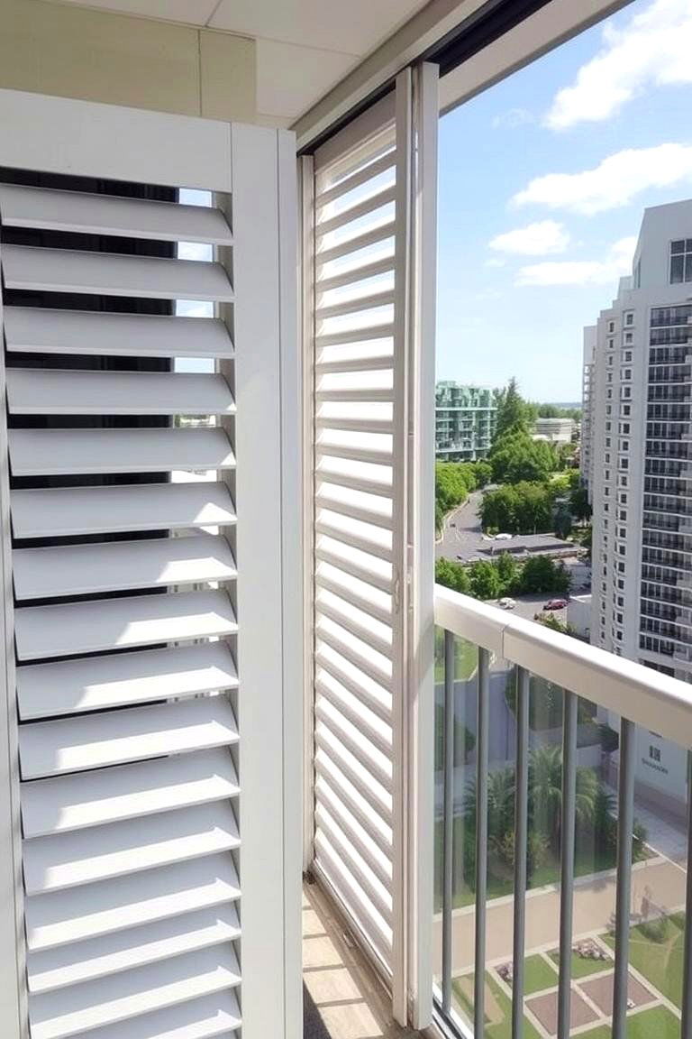 Louvered Privacy Screens - 24 Balcony Privacy Ideas