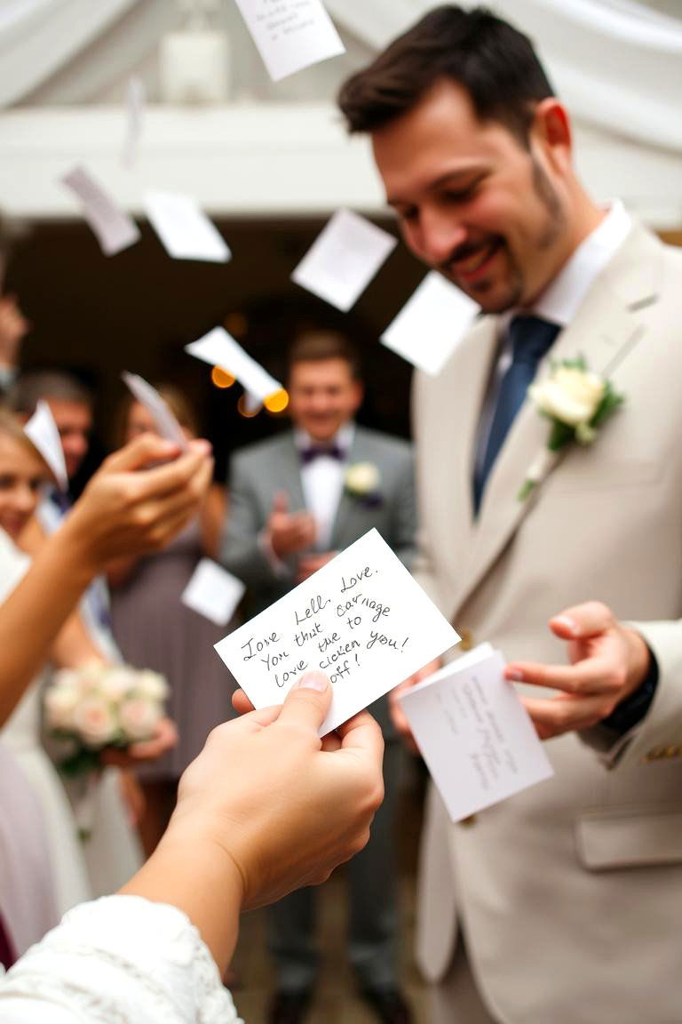 Love Note Toss - 24 Wedding Send-off Ideas
