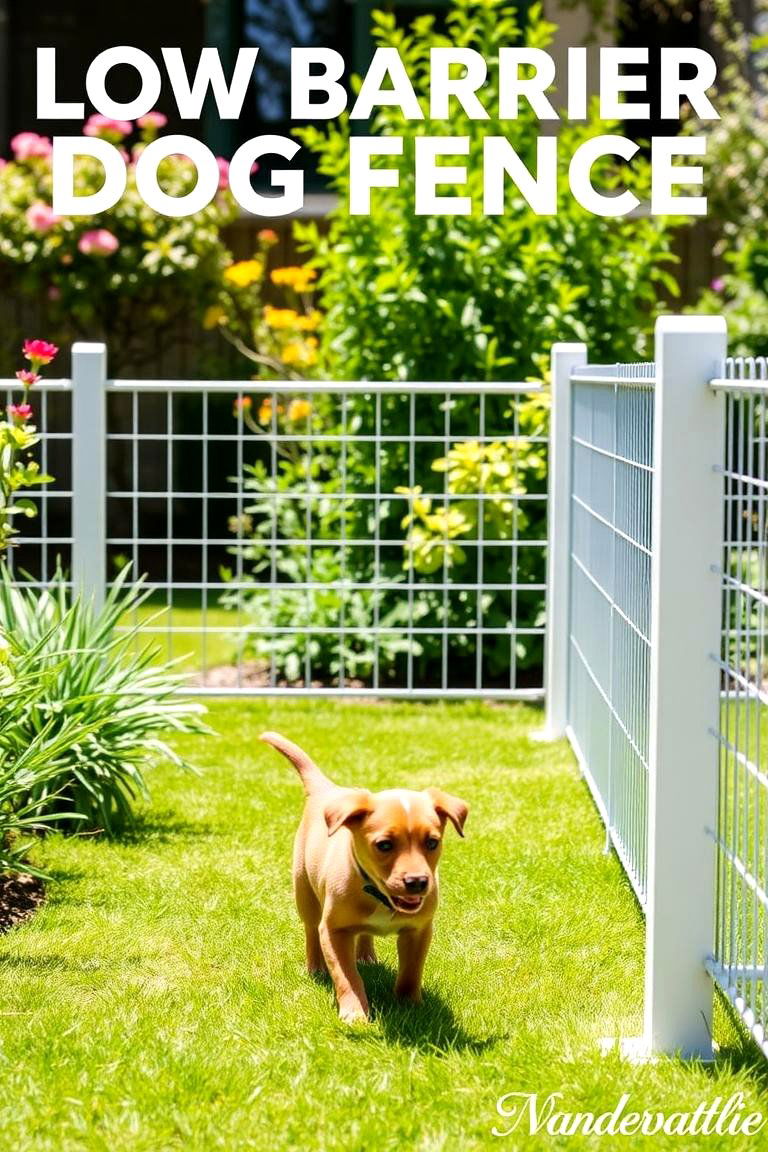 Low Barrier Dog Fence for Puppies - 24 Dog Fence Ideas