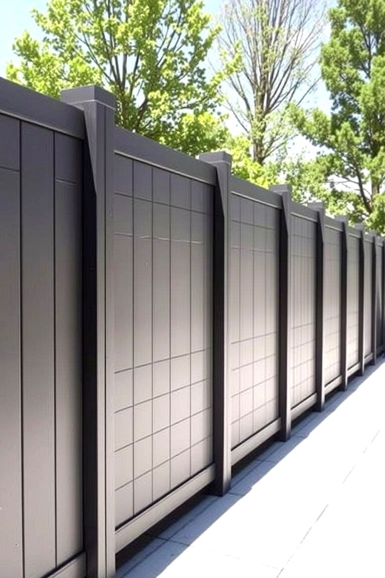 Low Cost Composite Board Fence - 24 Cheap Privacy Fence Ideas