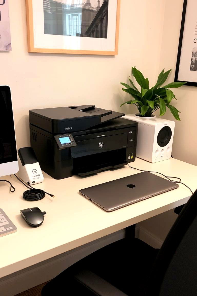 Low Cost PrinterTech Station Setup - 24 Budget Home Office Ideas