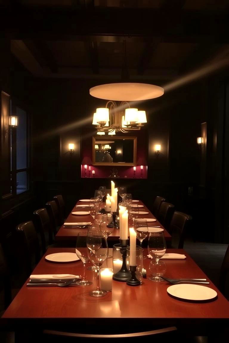 Low Lighting and Candles - 24 Moody Dining Room Ideas