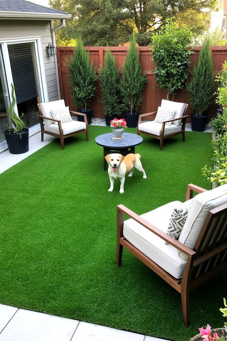 Low Maintenance Artificial Grass - 24 Backyard Patio Ideas