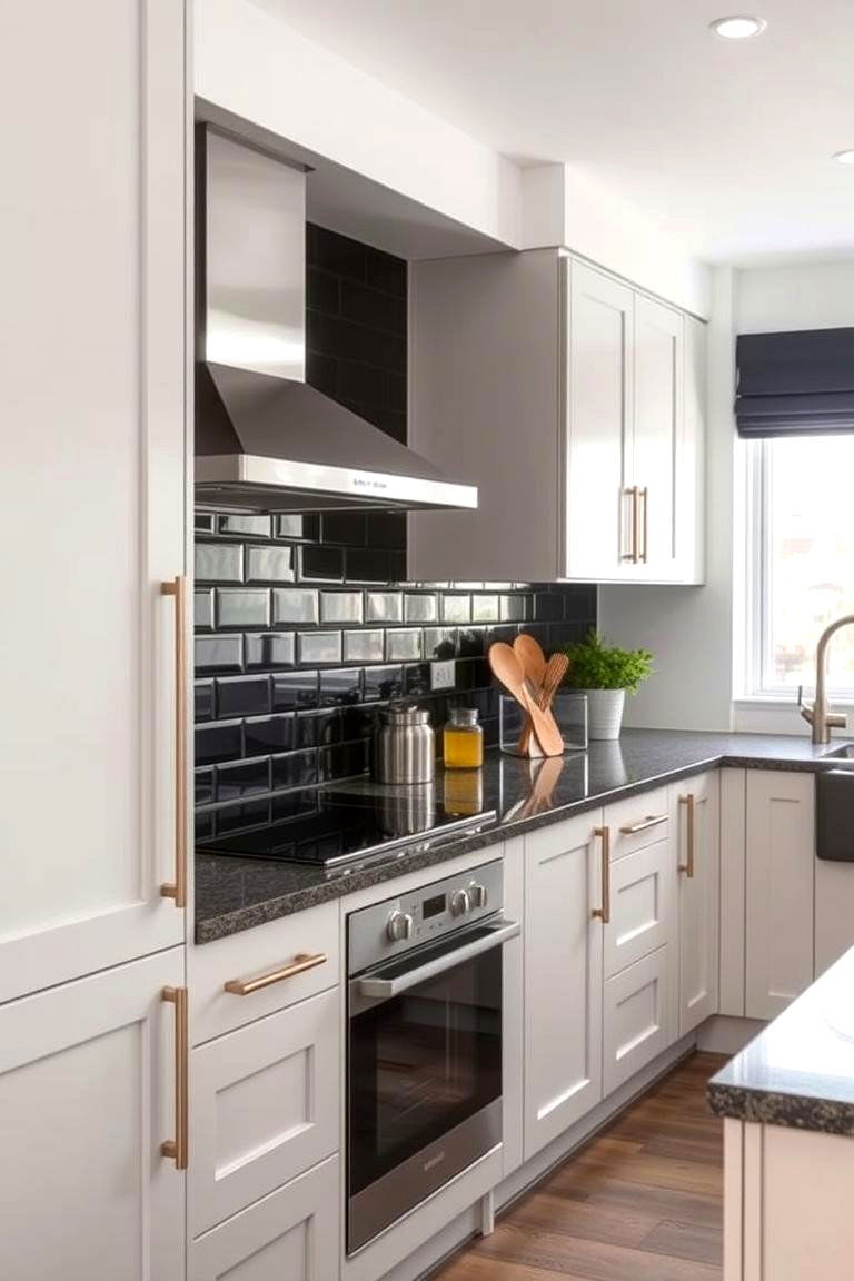 Low Maintenance Benefits of Black Backsplash - 24 Kitchen With Black Backsplash