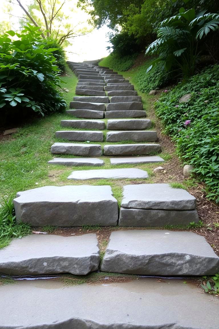 Low Maintenance Requirements - 24 Flagstone Steps