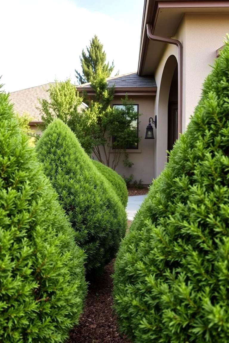 Low Maintenance Shrub Borders - 24 Front Yard Evergreen Landscaping Ideas
