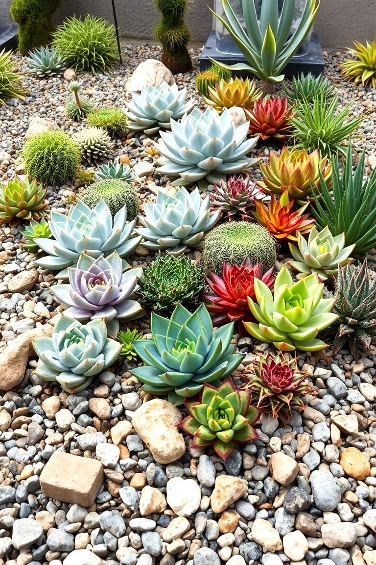 Low Maintenance Succulent Garden - 24 Front Yard Texas Flower Bed Ideas