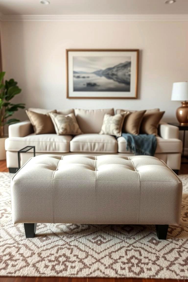 Low Ottoman Seating for Extra Lounge Space - 24 Floor Seating Ideas