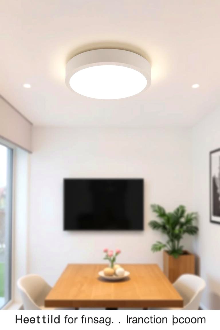 Low Profile Flush Mount Light - 24 Small Dining Room Lighting Ideas