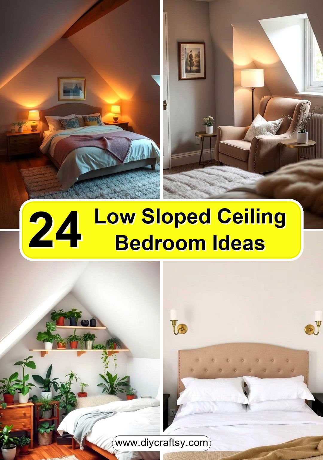 Low Sloped Ceiling Bedroom Ideas