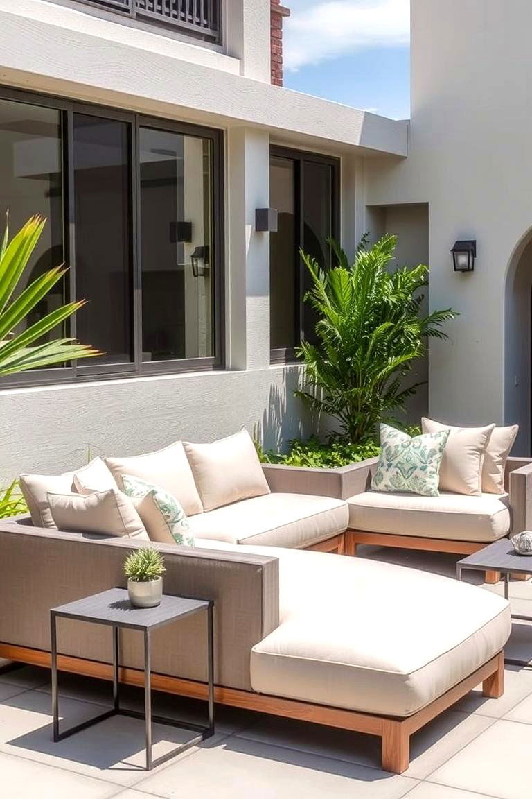 Low Slung Seating Arrangements - 24 Mid-century Modern Patio Ideas