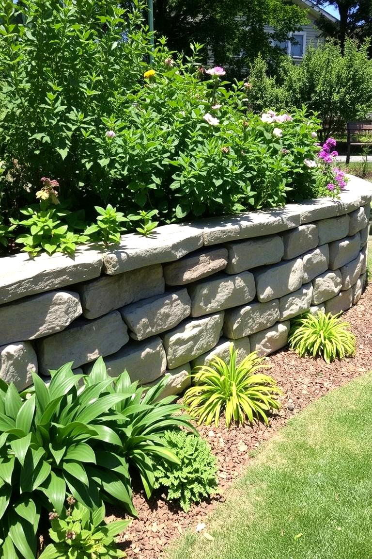Low Stone Retaining Walls - 24 Italian Garden Design Ideas