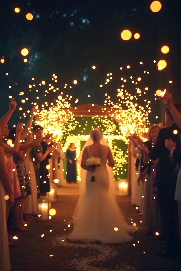 Luminous Firefly Display - 24 Wedding Send-off Ideas