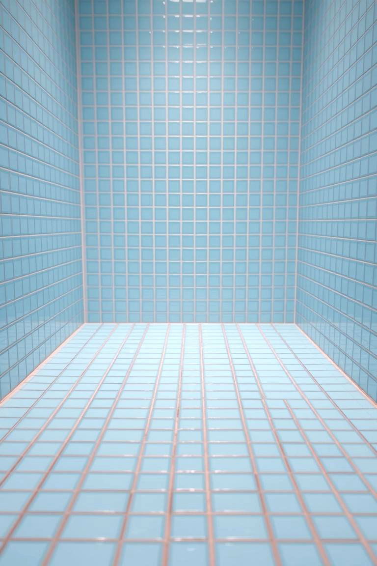 Luminous Glass Tile Sheen - 24 Powder Room Floor Tile Ideas
