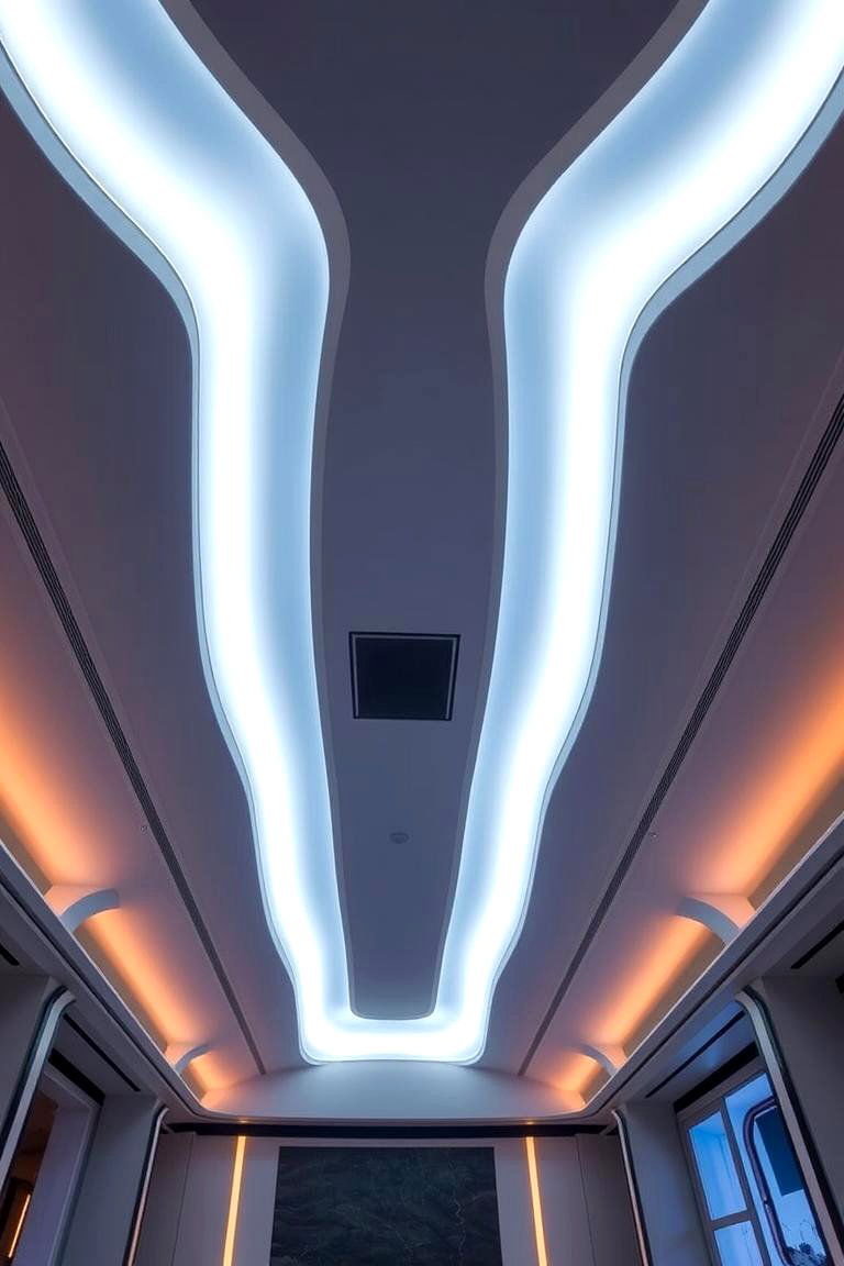 Luminous LED Integrated Ceiling - 24 Cathedral Ceiling Ideas