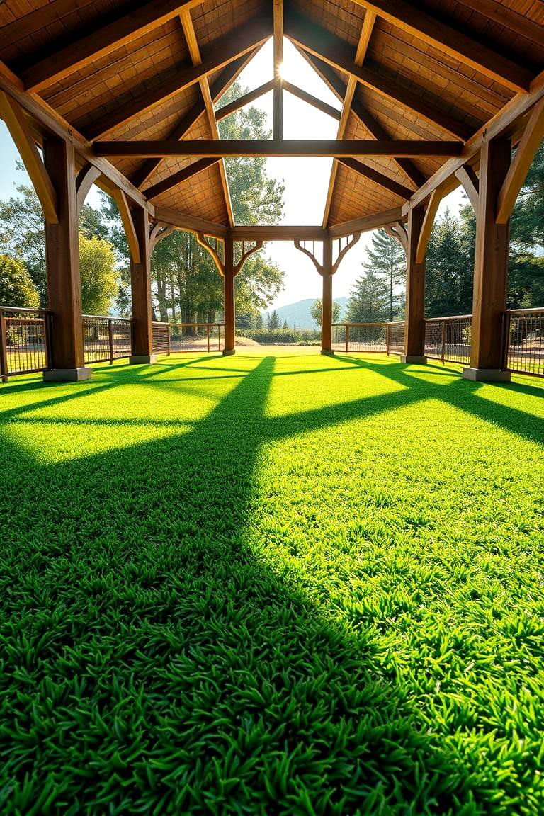 Lush Artificial Turf - 24 Gazebo Floor Ideas