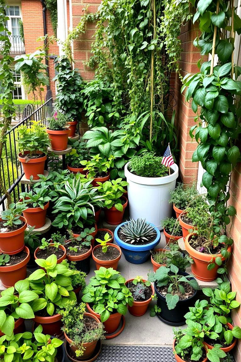 Lush Balcony Garden - 24 townhouse patio ideas