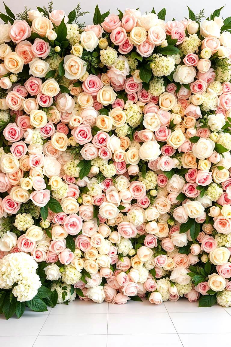 Lush Floral Wall - 24 Wedding Backdrop Ideas