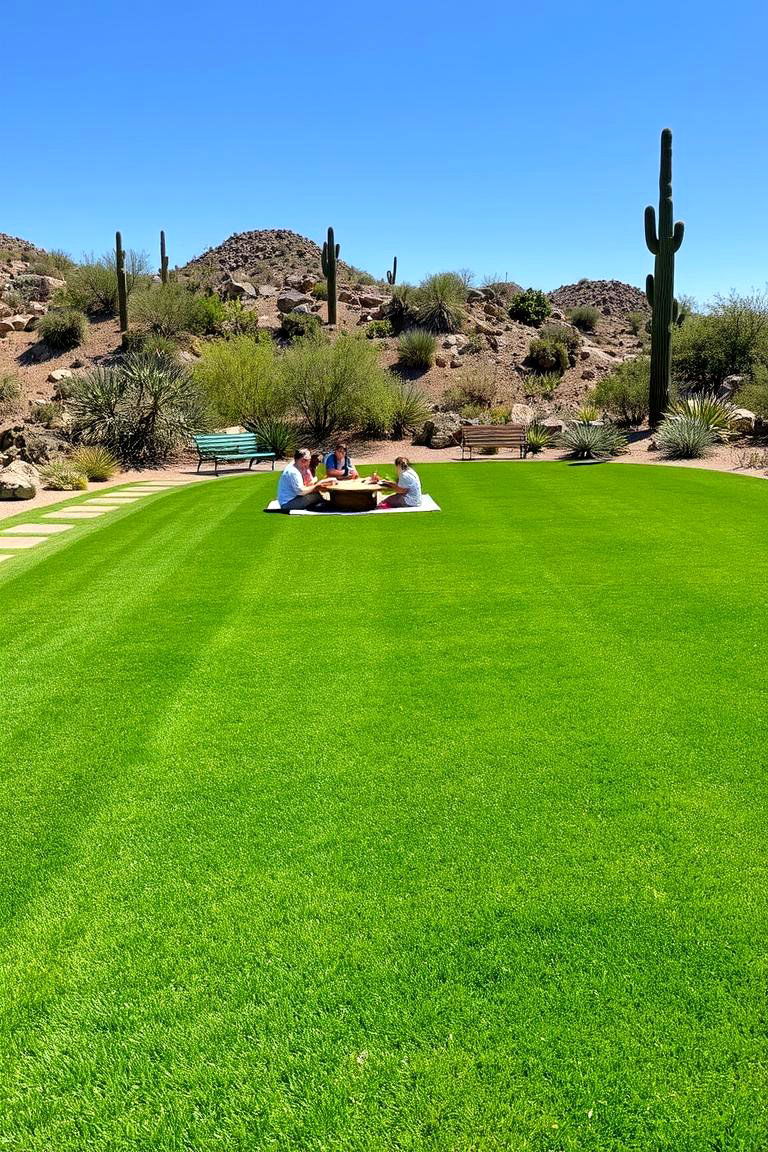 Lush Green Lawn - 24 Arizona Backyard Ideas