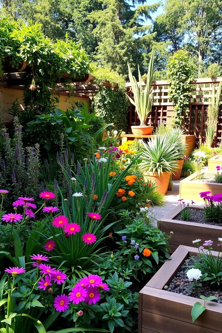 Lush Green Living Space - 24 Sunken Patio Ideas