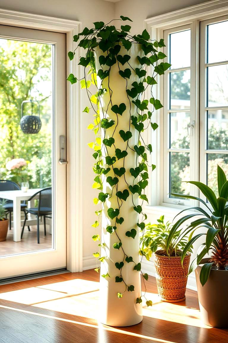 Lush Greenery Cascade - 24 Large Floor Vase Decoration Ideas