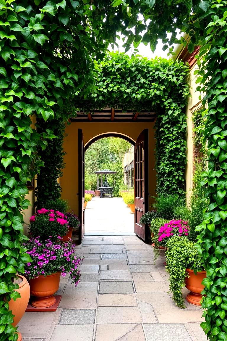 Lush Greenery Frames - 24 Mediterranean Front Door Ideas