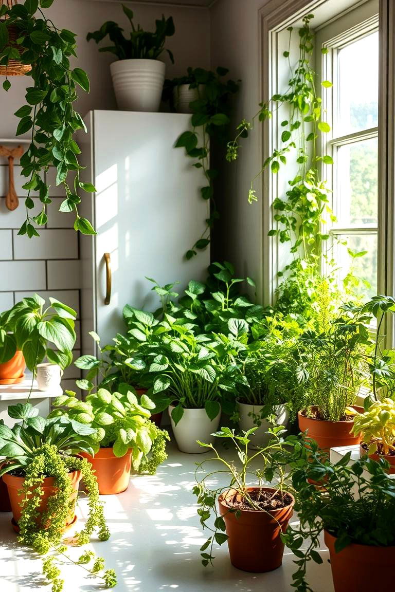 Lush Greenery and Indoor Plants - 24 Cozy Kitchen Ideas