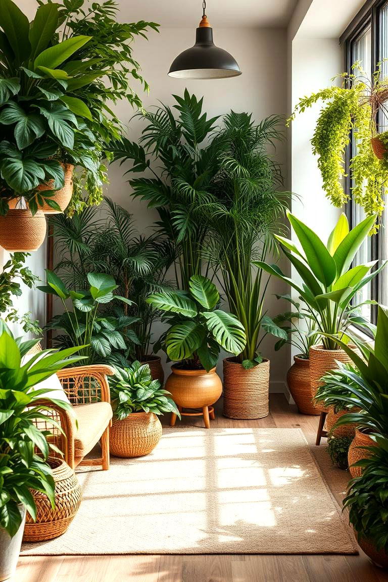 Lush Indoor Plant Arrangements - 24 spanish interior design ideas