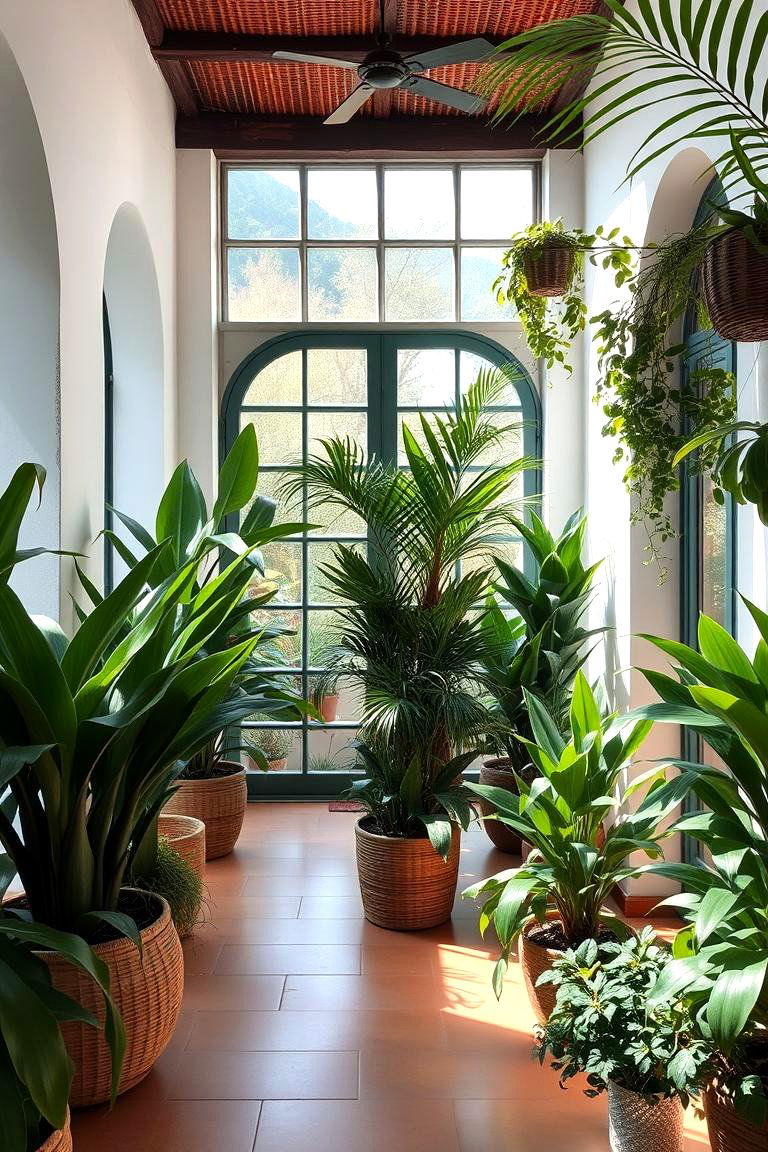 Lush Indoor Plants - 24 Mediterranean Living Room Ideas