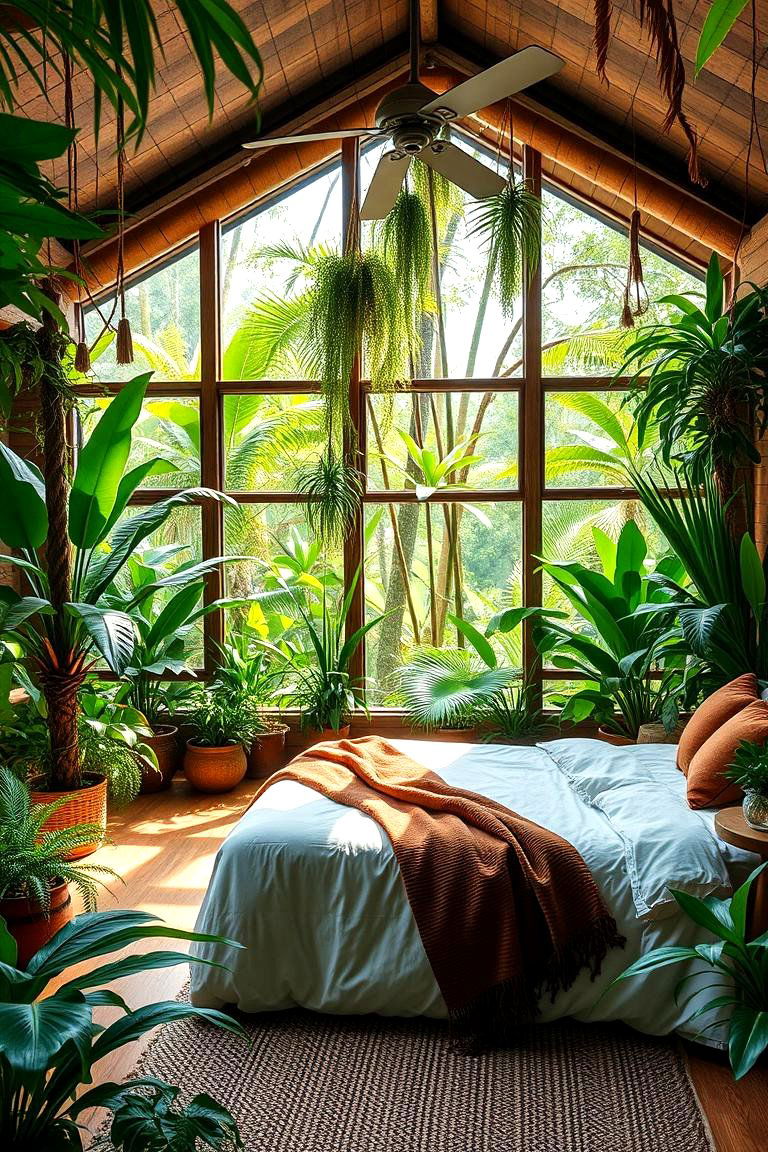 Lush Jungle Retreat - 24 Tropical Bedroom Ideas