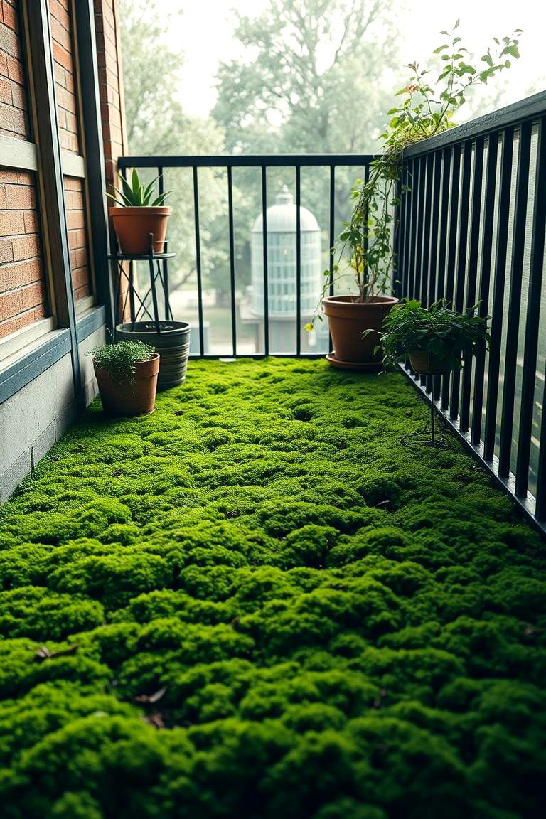 Lush Moss Carpet - 24 Green Balcony Ideas