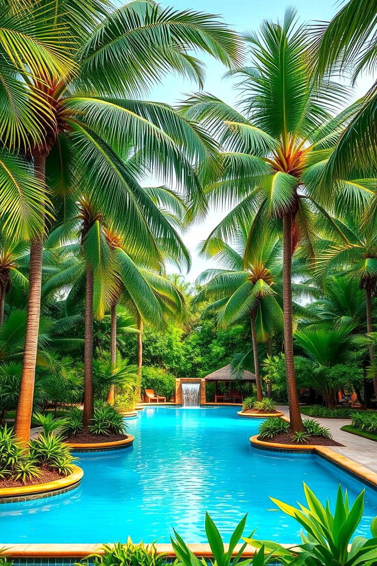 Lush Palm Oasis - 24 Tropical Pool Landscaping Ideas