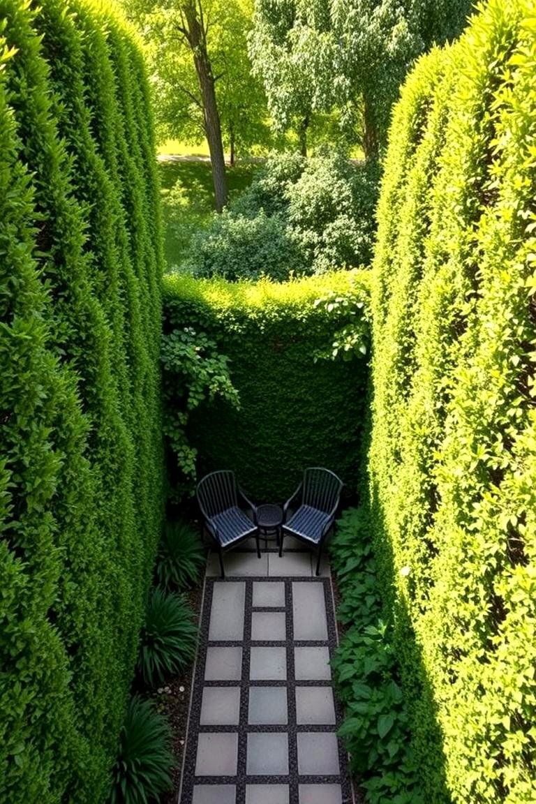 Lush Privacy Garden - 24 L Shaped Backyard Ideas
