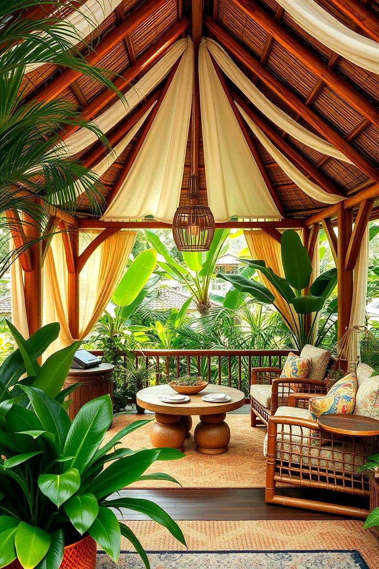 Lush Tropical Haven - 24 patio with a gazebo ideas