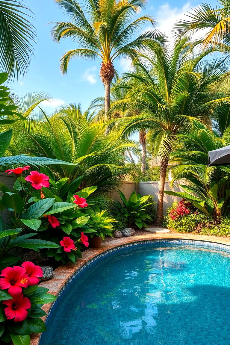 Lush Tropical Paradise - 24 Pool Landscaping Ideas