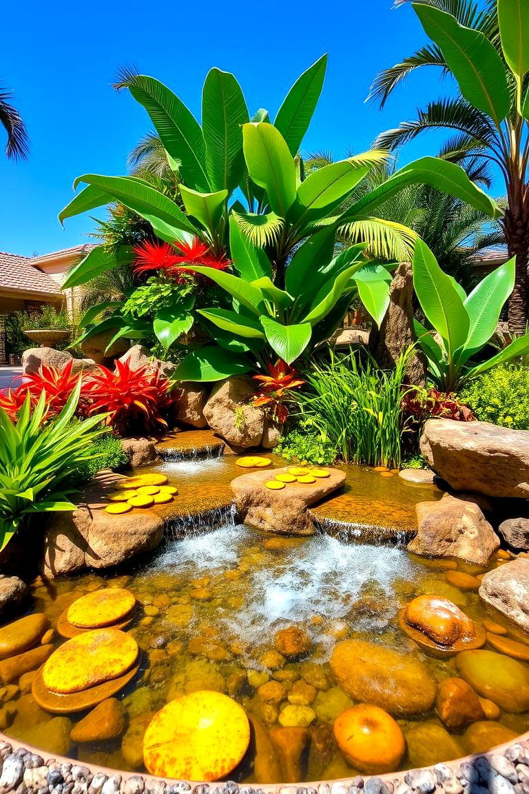 Lush Tropical Raised Pond - 24 Raised Garden Pond Ideas