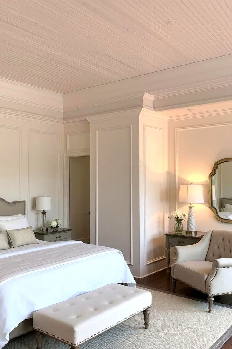 Luxe Bedroom Retreat - 24 Beadboard Ceiling Design Ideas