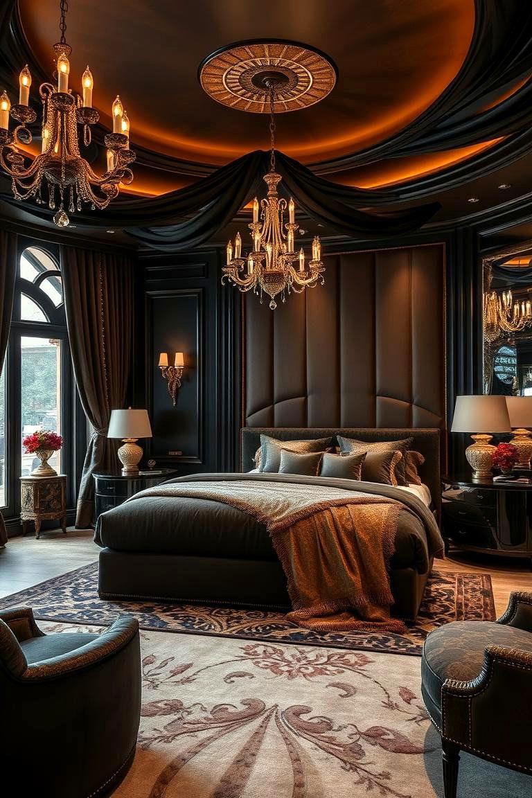 Luxe Comfort Black and Brown Opulence - 24 Black and Brown Bedroom Ideas