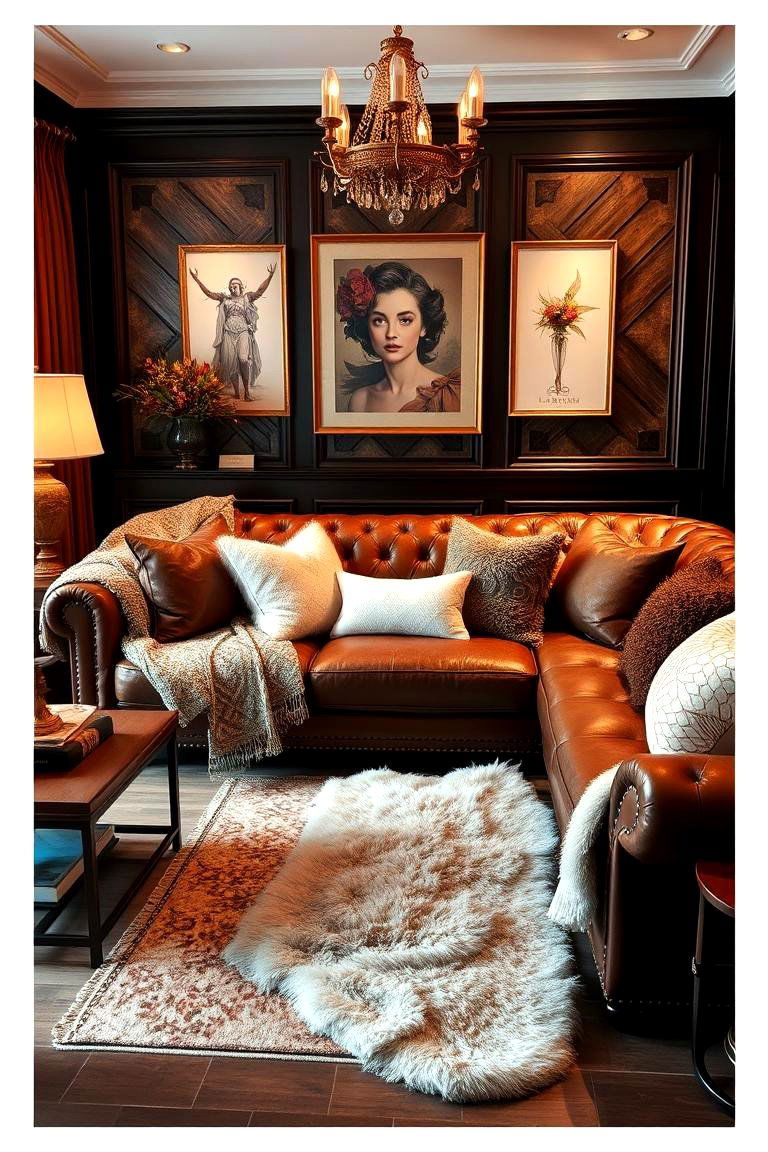 Luxe Comfort Zone - 24 Brown Leather Couch Living Room Ideas
