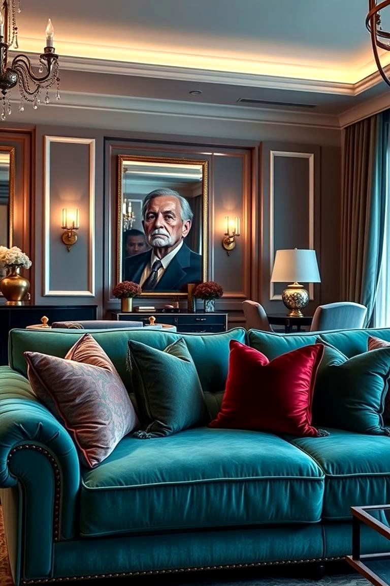 Luxe Comfort - 24 Teal Couch Living Room Ideas