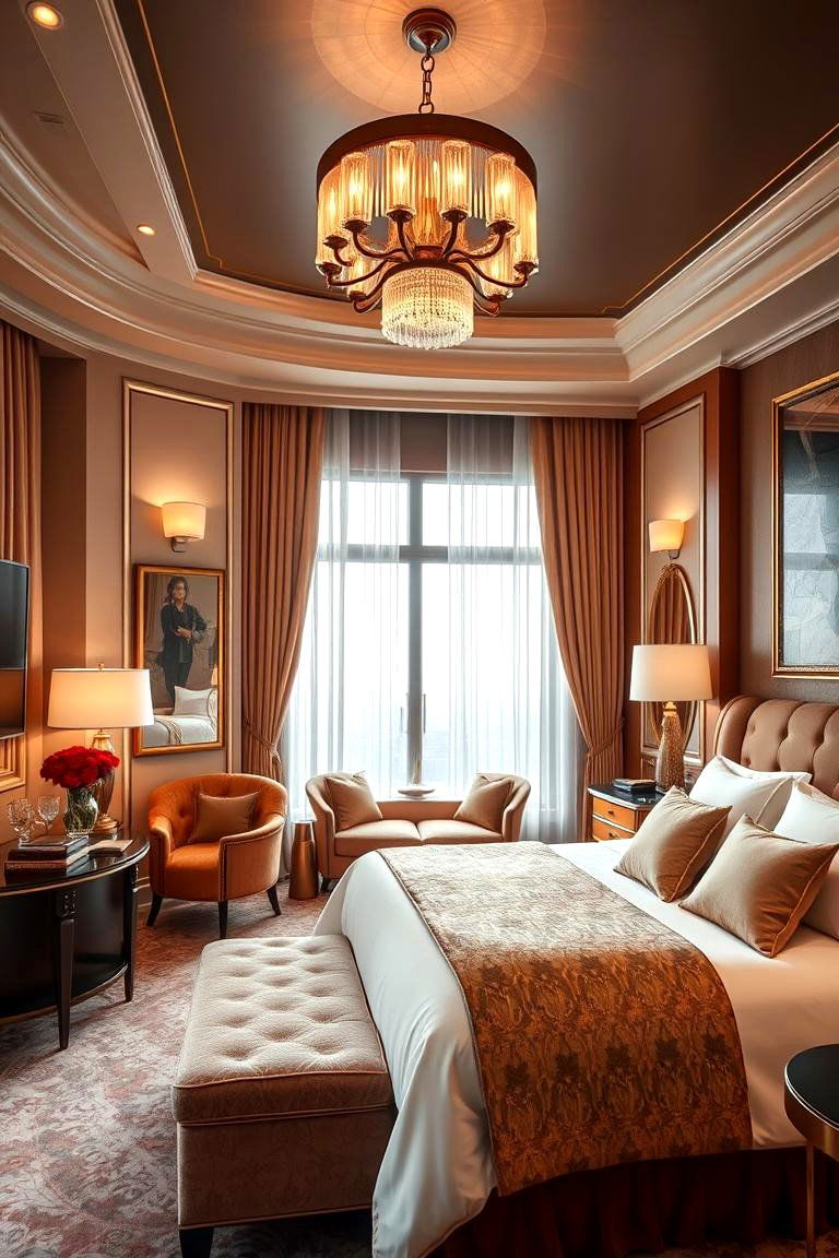 Luxe Hotel Inspired Design - 24 Large Bedroom Design Ideas